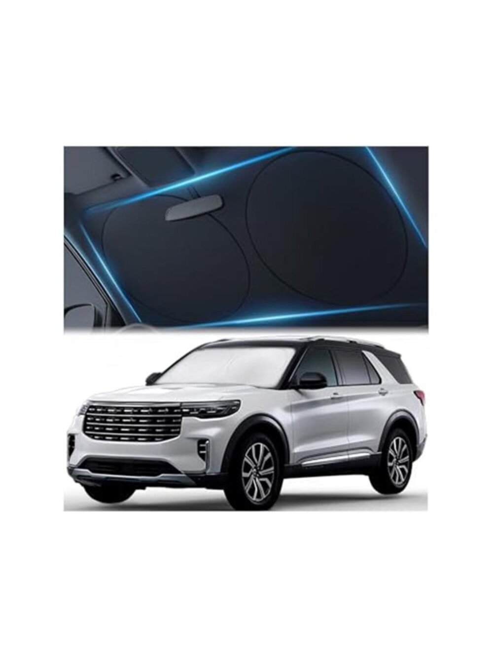 Car Windshield Sunshade – Double-Layer Design for 2X Heat Blocking